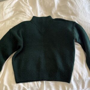 Madewell Dark Green Turtleneck Sweater